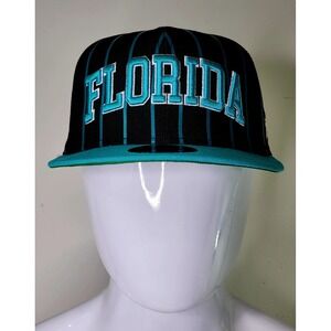 New Era Florida Marlins Cityarch 9FIFTY Cooperstown Snapback Hat Cap Black Teal